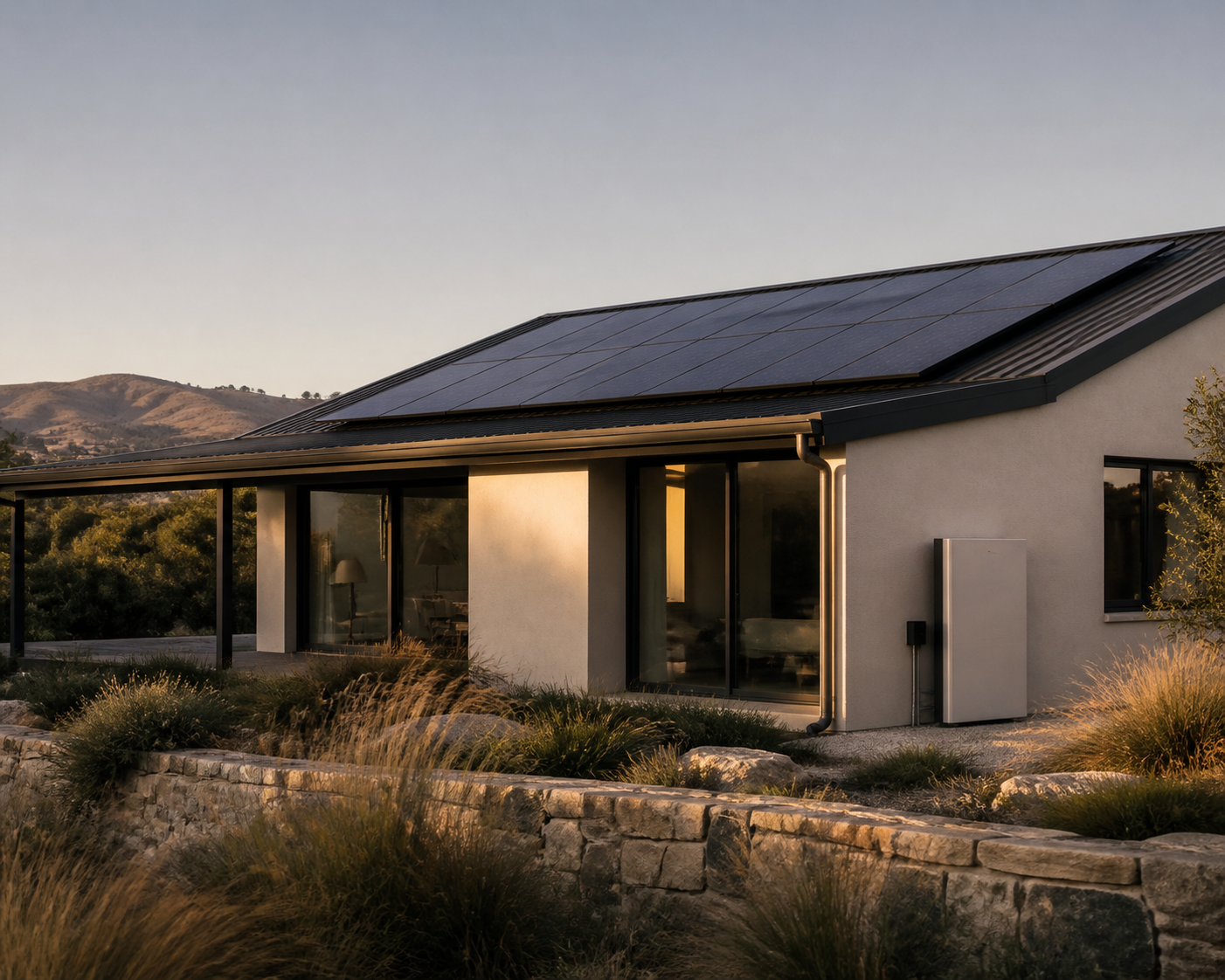 Contemporary South Australian home with rooftop solar and a home battery